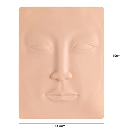 Beige Tattoo Practice Skin 10pcs for Face Permanent Makeup Silicone Skin Training