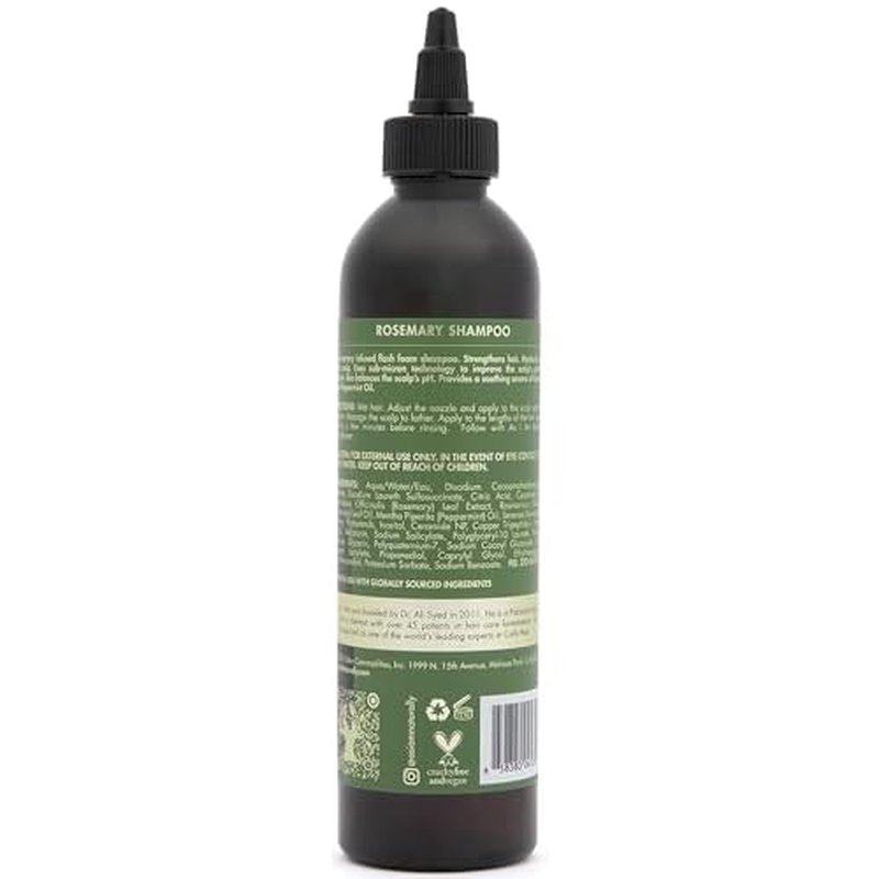 As I Am Rosemary Shampoo 8 oz - Scalp Treatment for Hair Density - with Biotin & Saw Palmetto