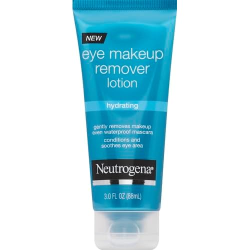 Neutrogena Hydrating Eye Makeup Remover Lotion, Gentle Daily Makeup Remover with Skin-Soothing Aloe and Cucumber Extracts to Remove Even Waterproof Mascara, Fragrance-Free, 3 oz