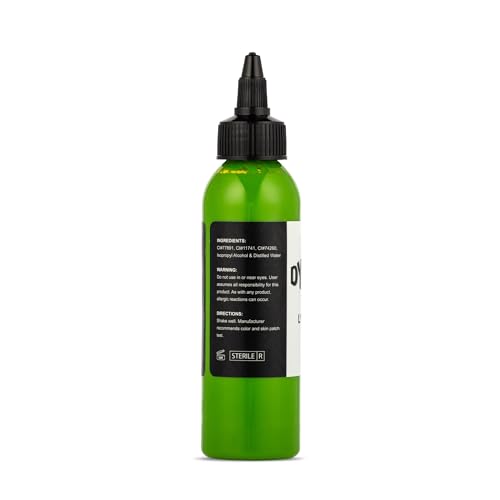 Dynamic Color Lime Green Tattoo Ink 4 oz Made in USA for Professional Artists