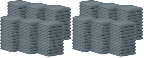 Avalon Towels Grey Pack of 120 14x17 Inch Cotton Reusable Cleaning Rags