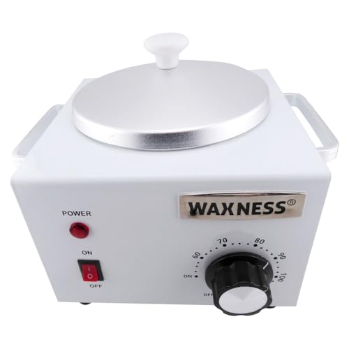 White 1 lb Wax Warmer for Salon Use - Professional Wax Heater with Silicone Liner