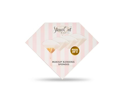 StansOut Beauty 4-Pack Makeup Sponges - Blending, Airbrushed Finish, Reusable & Latex-Free