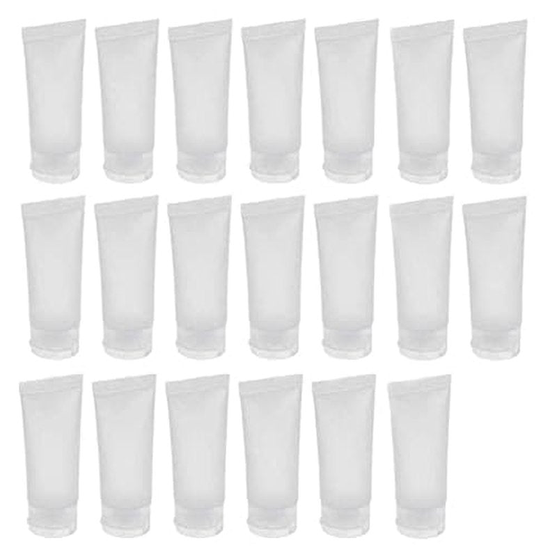 erioctry 20PCS 100ml Refillable Empty Plastic Tubes Bottle Packing Sample Bottles Jars Makeup Container For Shampoo Cleanser Shower Gel Body Lotion (100ml)
