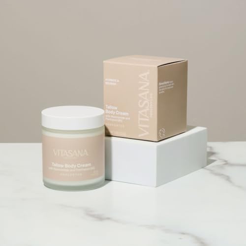 Tallow Body Cream Moisturizer with Niacinamide & Panthenol - Deep Hydration for Dry Skin