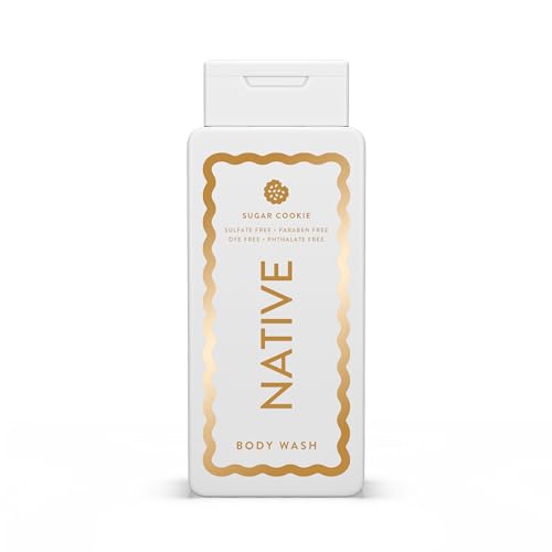 Native Body Wash, Holiday Edition, Sugar Cookie Scent, Contains Naturally Derived Ingredients | For Women & Men, Sulfate, Paraben, & Dye Free Leaving Skin Soft and Hydrated | 18 oz