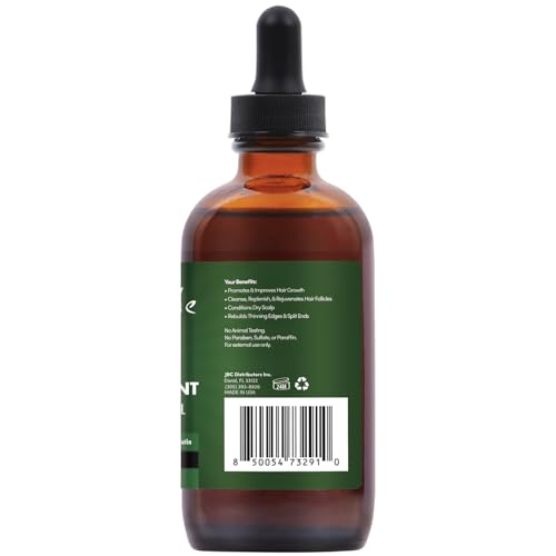 Sunny Isle Rosemary Mint Hair & Strong Roots Oil 4oz - Biotin, Authentic Jamaican Black Castor Oil