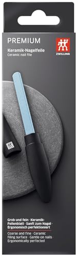 Ceramic Nail File - Black - Dual Grain Manicure Tool - 1 Unit