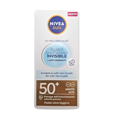 Nivea Sun Facial Protection Fluid with Niacinamide - Lightweight, Non-Greasy SPF 40ml