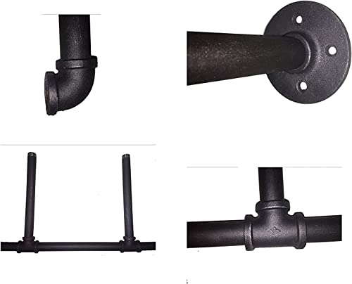 Industrial Pipe Wall Shelf 14-inch Deep 2-Pack - DIY Open Bookshelf & Home Organizer