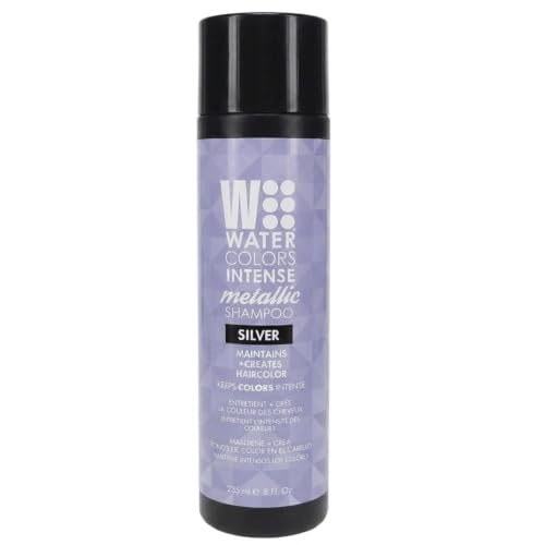 Watercolors Metallic Color Depositing Shampoo - Silver 8 Fl Oz - Intense Shine & Revive Fading Tones