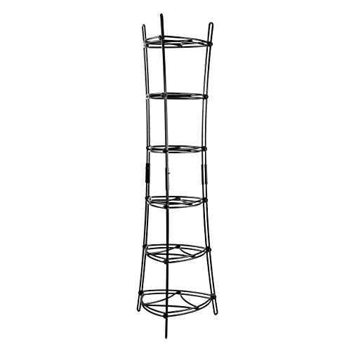 Lodge Freestanding 6-Tier Cookware Storage Tower - Matte Black Kitchen Organizer