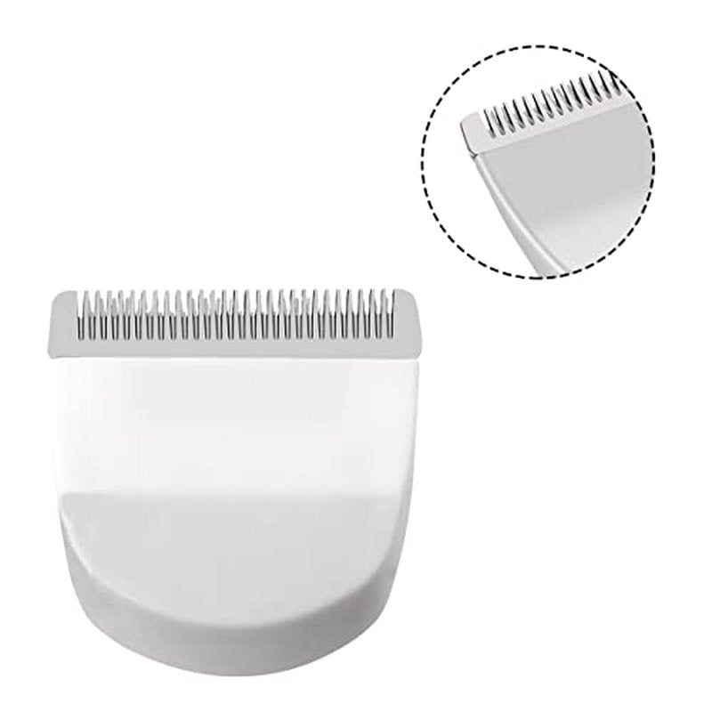 2 Pack Professional Peanut Clipper/Trimmer Snap On Replacement Blades #2068-300 - Compatible with Wahl Peanut Hair Clipper/Trimmer, Black (White 2 Pcs)