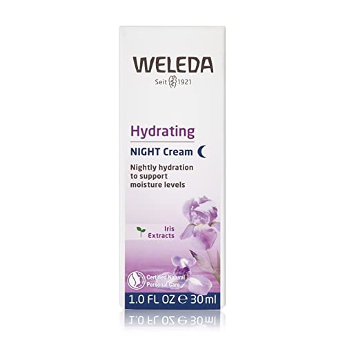 Weleda Hydrating Night Face Cream, 1 Fluid Ounce, Plant Rich Moisturizer with Iris Root, Calendula and Chamomile