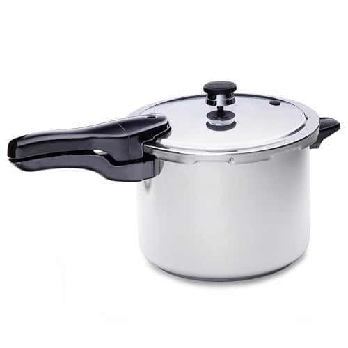 6 Quart Stainless Steel Pressure Cooker - Fast & Easy Cooking