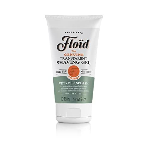 Floid Vetyver Splash Transparent Shaving Gel, 5.4 FL Oz, Made in ITALY