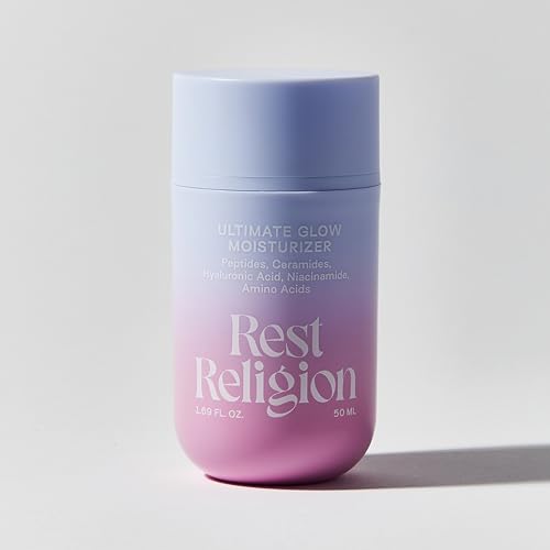 Glowing Face Moisturizer with Peptides, Ceramides & Hyaluronic Acid for Dry Skin