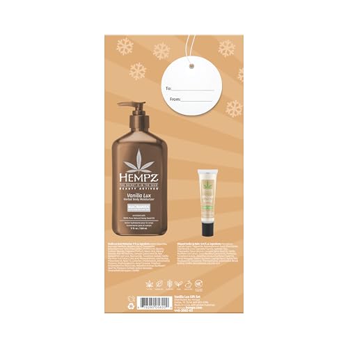 Hempz Winter Vanilla Hydration Gift Set with Lip Balm & Body Lotion