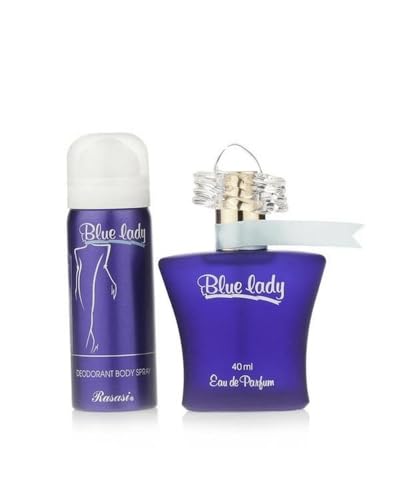 Rasasi Blue Women’s Eau de Parfum & Deodorant Set - Floral, Woody Fragrance