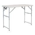 4-Foot Height Adjustable Resin Folding Table - Indoor Outdoor Utility