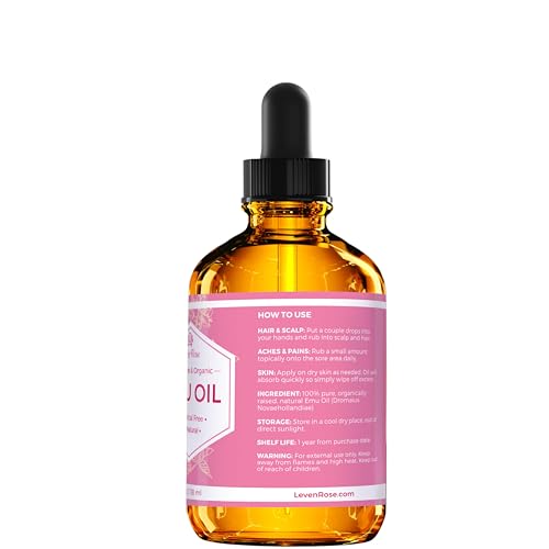 Leven Rose Pure Emu Oil for Skin 2oz