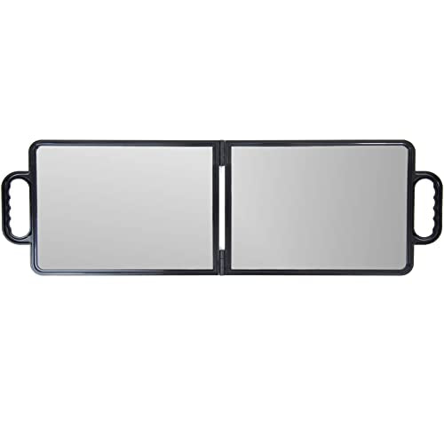 Large Folding Mirror with Dual Handles - Rectangular Salon/Barber Mirror