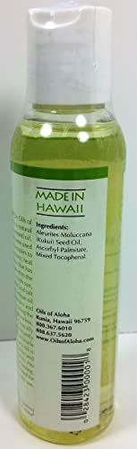 Unscented Kukui Oil - Hawaii Natural Moisturizer for Skin & Hair - 4 Fl Oz