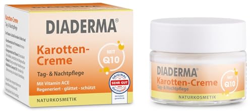 Carrot Day and Night Cream with Q10 & Vitamins ACE - 50ml Natural Vegan Skin Care