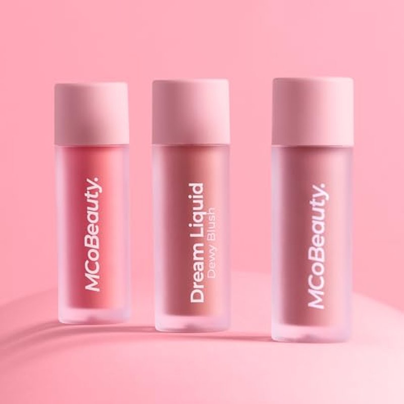 MCoBeauty - Dream Liquid Dewy Blush for Cheeks - Cool Pink Radiant Flush for Fresh Shade - Fresh Glowing Cheeks - 4.6ml - Vegan, Cruelty Free - Face Makeup, Blush Liquid
