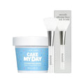I DEW CARE Wash-Off Face Mask - Cake My Day, 3.52 Oz + Soft Silicone Face Mask Brush Bundle
