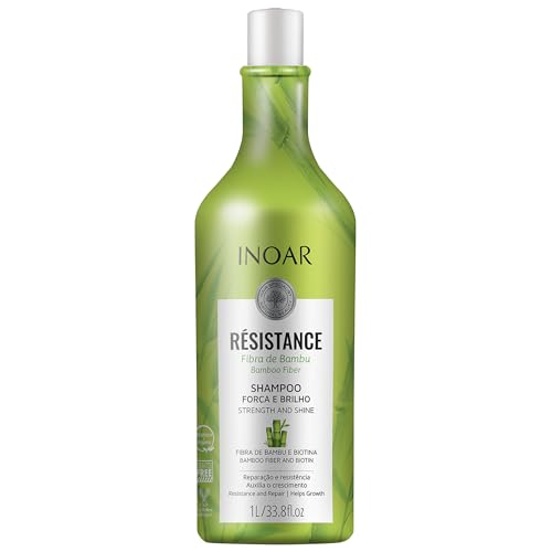 INOAR Bamboo Fiber & Biotin Hair Shampoo for Strength & Shine - 33.8 Fl Oz