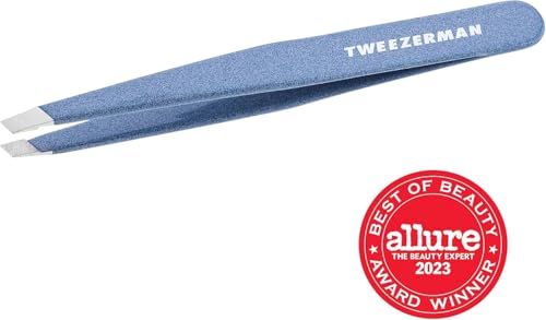 Tweezerman Slant Tweezer Sky Blue - Precise Eyebrow Grooming Tool