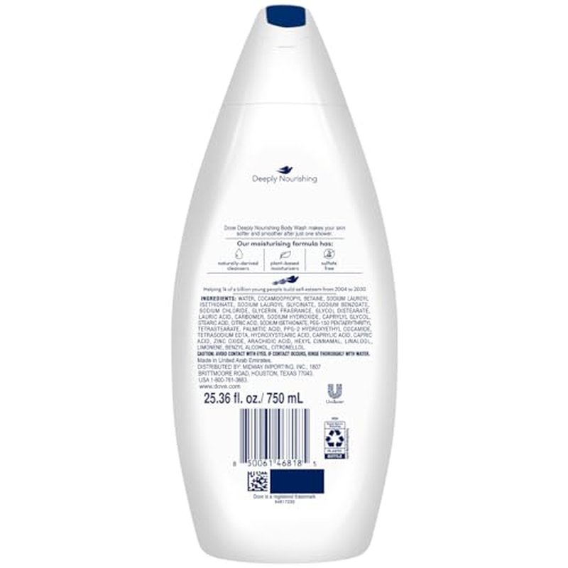 Dove Body Wash 3-Pack ? Deeply Nourishing for Softer, Smoother Skin, 25.4 Oz Ea