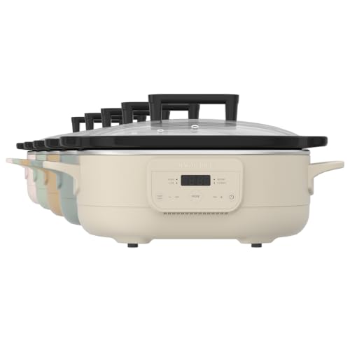 6 Quart Programmable Slow Cooker with Removable Nonstick Pot - Olive Variation