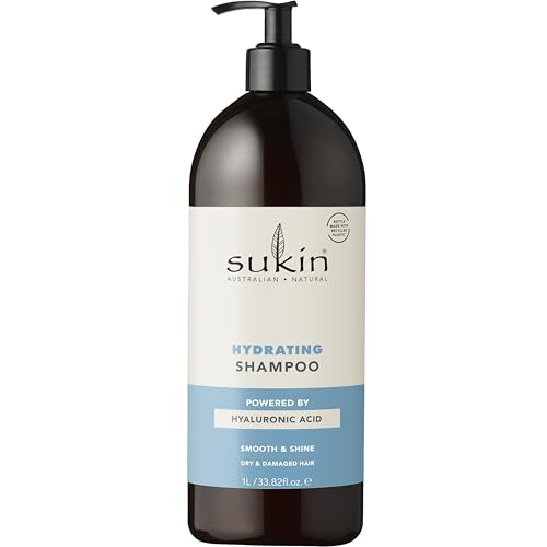 Sukin Hydrating Shampoo 33.82oz Vegan Natural Hair Care with Shea & Coconut (1 Pack)