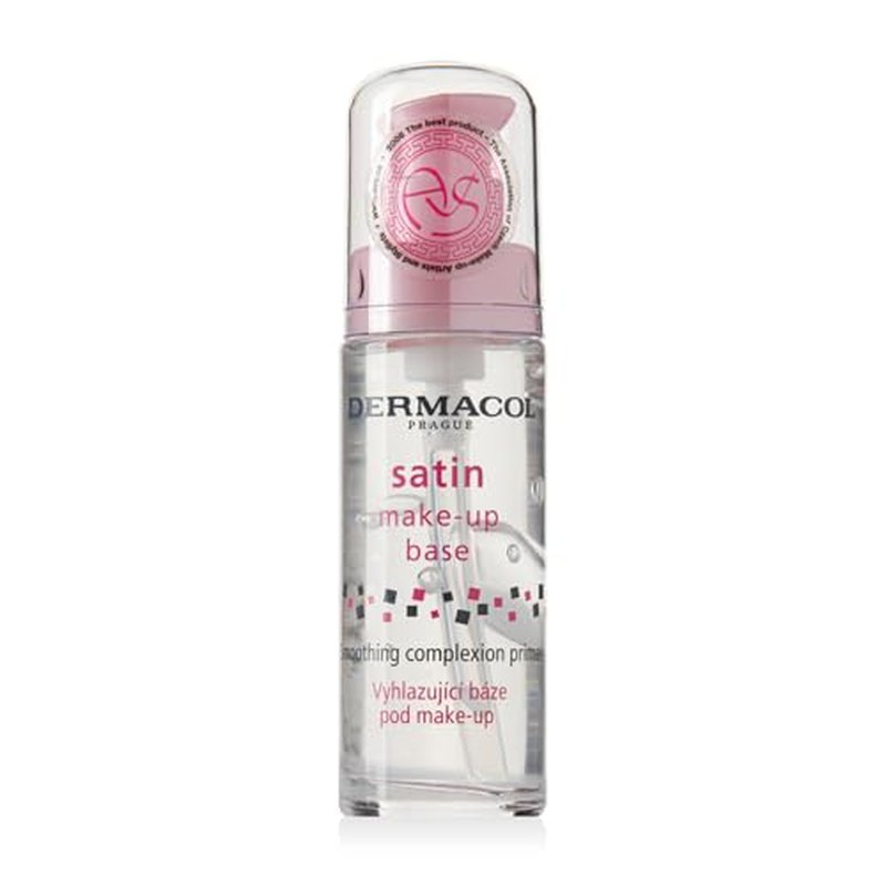 Dermacol - Satin Makeup Base, Matte Face Primer for Wrinkles and Pores, Transparent Makeup Primer for Oily Skin & Dry and Combination Skin, Easy to Blend Pore Filling Primer, No Preservatives, 30 mL