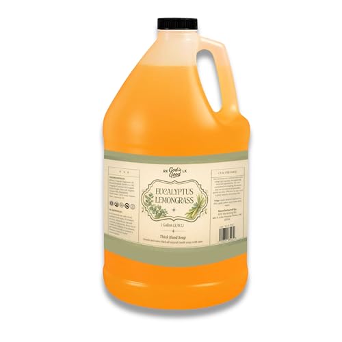 Lemongrass & Eucalyptus Hand Soap Refill - Organic Castile Liquid with Aloe Vera, 1 Gallon