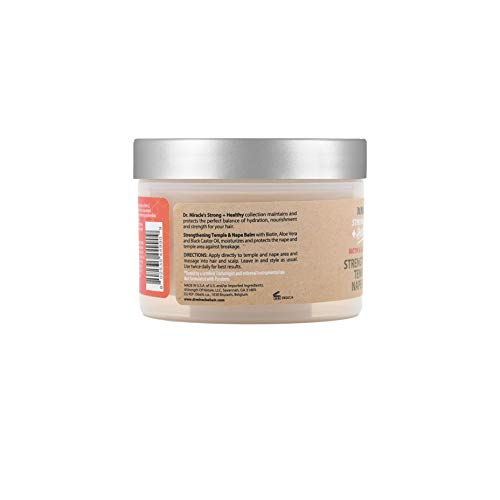 Dr. Miracle's Strong & Healthy Temple & Nape Balm 6oz - Hair Growth & Length Retention