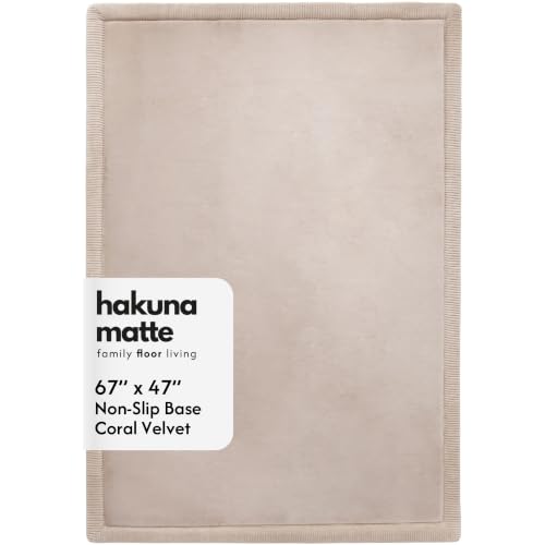 Hakuna Matte CloudSoft Baby Play Mat - Beige 47 x 67 Inches, Soft Non-Toxic Foam