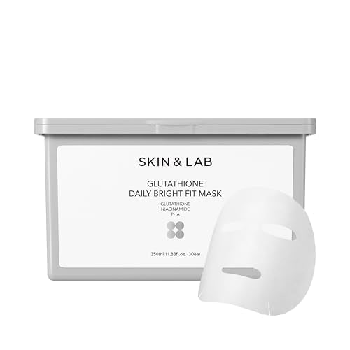 Glutathione Face Mask Sheets for Brightening & Hydration - 30 Pack