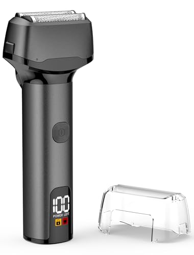 Men's Electric Foil Shaver with Pop-Up Trimmer Waterproof & Rechargeable - Black
