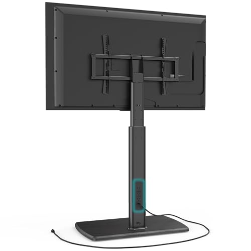 Tall TV Floor Stand with Power Outlet for 32-75 Inch TVs - Black, With Outlet