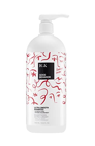 IGK Good Behavior Ultra Smooth Anti-Frizz Shampoo for Dry Hair 32 Oz