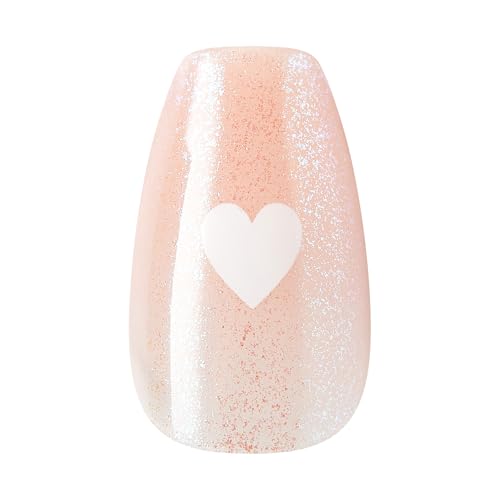 KISS CORE Design Press On Nails Short, Cheers, Pink, Coffin, 32 Count