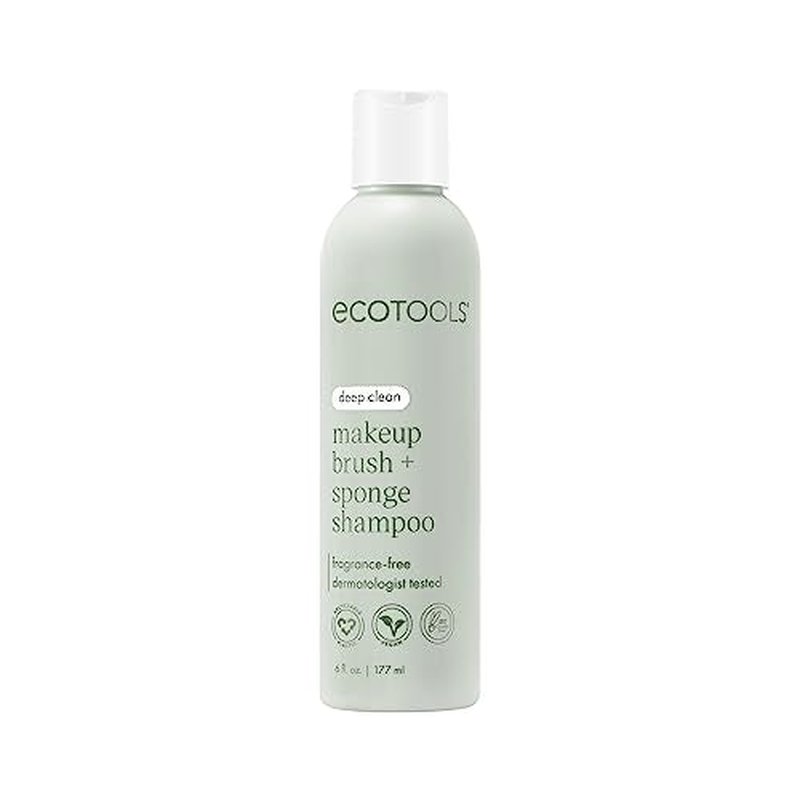 EcoTools Professional Makeup Cleaner Set for Makeup Brushes, Brush and Makeup Sponge Cleansing Shampoo + Real Techniques Textured Makeup Brush Cleaner Mat with Cleansing Gel, Hypoallergenic, 4 Piece