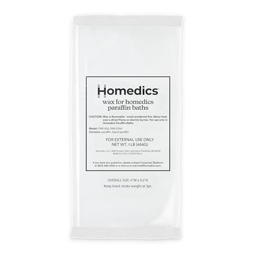 Homedics Paraffin Wax Refill for ParaSpa, 2 lb Pack of 2 - Unscented, Dyes-Free