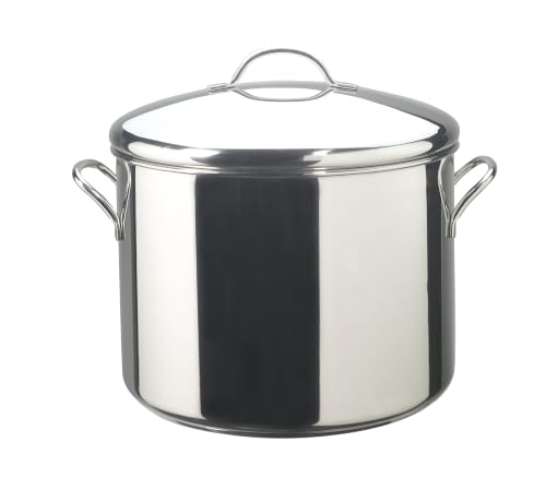16 Quart Stainless Steel Stockpot with Lid - Heavy Duty Cookware for Soup Chili & Broth - Variation of Stockpot 16 Quart
