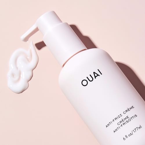 OUAI Hair Care Bundle with Anti-Frizz Cream and Hair Gloss - Shine & Frizz Control Set