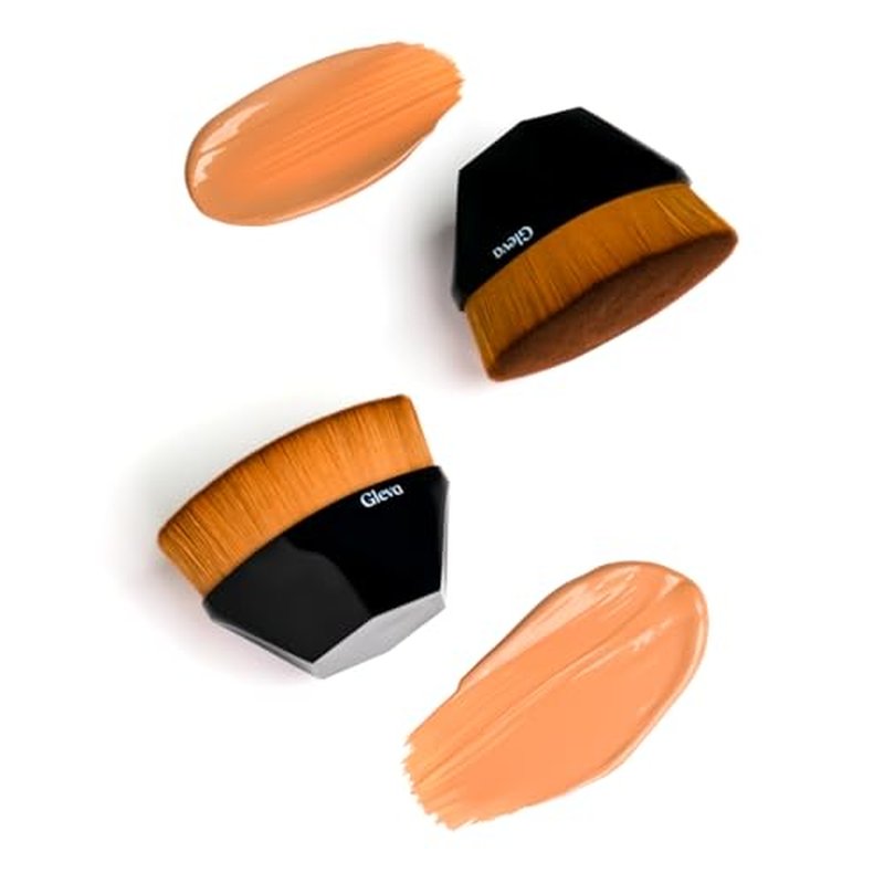 Foundation Makeup Brush, Kabuki Hexagon Face Blush Liquid Powder Foundation Brush for Blending Liquid, Cream or Flawless Powder Cosmetics (Black)