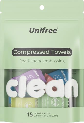 Unifree Compressed Face Towels Tablets - XL Soft Disposable 120 Pack